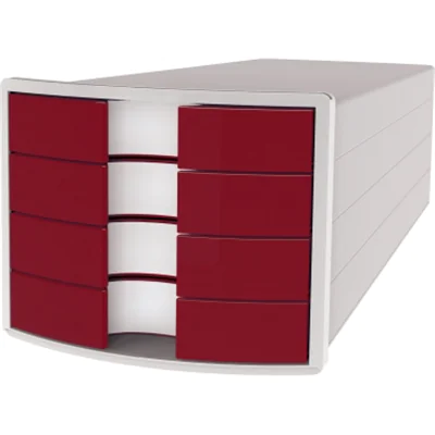 HAN Schubladenbox IMPULS 1012-17 DIN A4/C4 4Fächer geschl. l.gr/rt HAN Schubladenbox IMPULS 1012-17 DIN A4/C4 4Fächer geschl. l.gr/rt