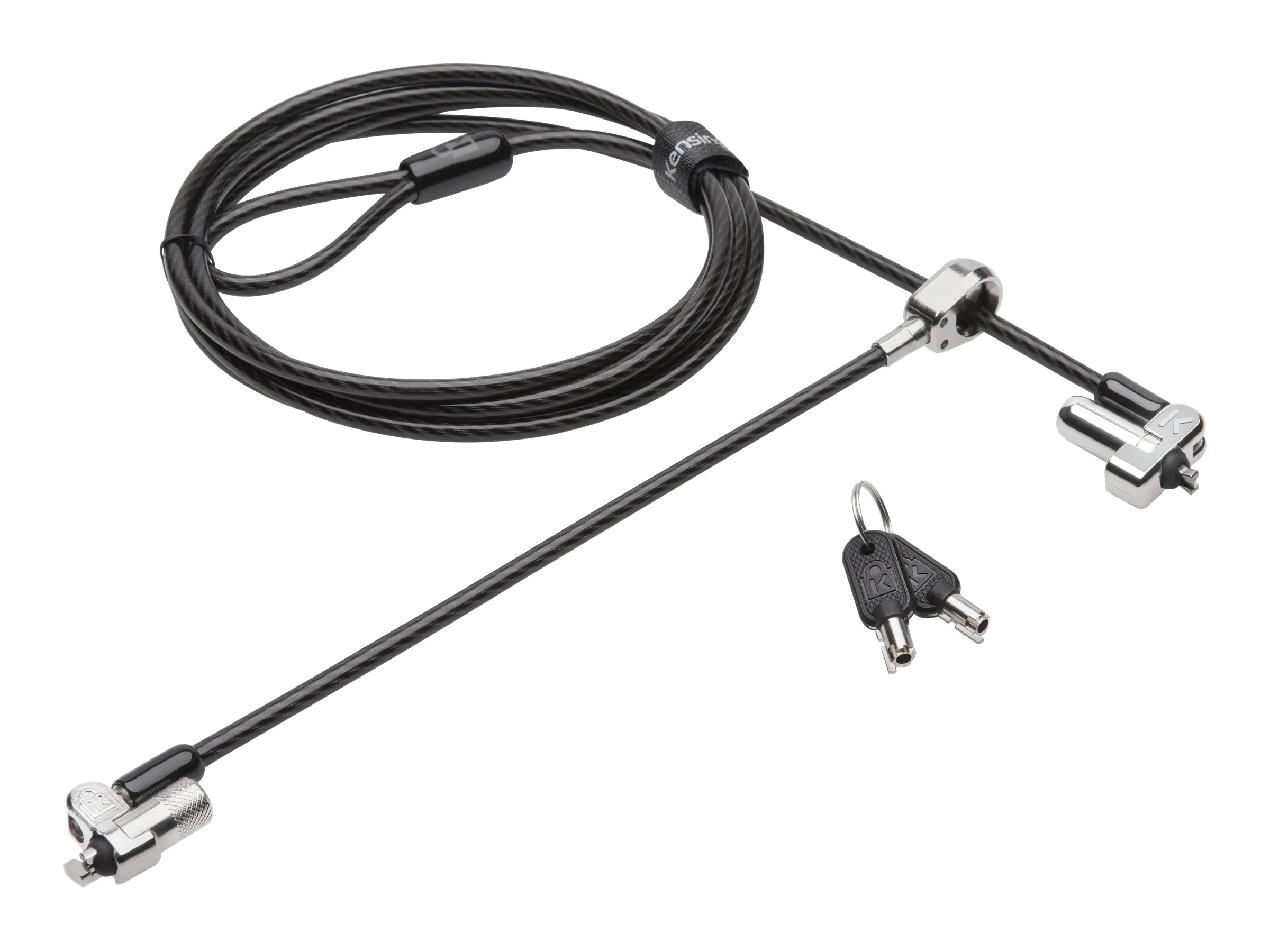 Kensington N17 Keyed Dual Head Laptop Lock for Wedge Shaped Slots - Sicherheitskabelschloss - 1.83 m