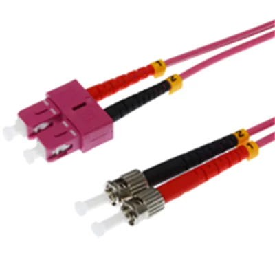 Helos - Patch-Kabel - ST multi-mode (M) zu SC multi-mode (M) - 1 m - Glasfaser - Duplex - 50/125 Mikrometer - OM4 - Erikaviolett Helos - Patch-Kabel - ST multi-mode (M) zu SC multi-mode (M) - 1 m - Glasfaser - Duplex - 50/125 Mikrometer - OM4 - Erikaviolett