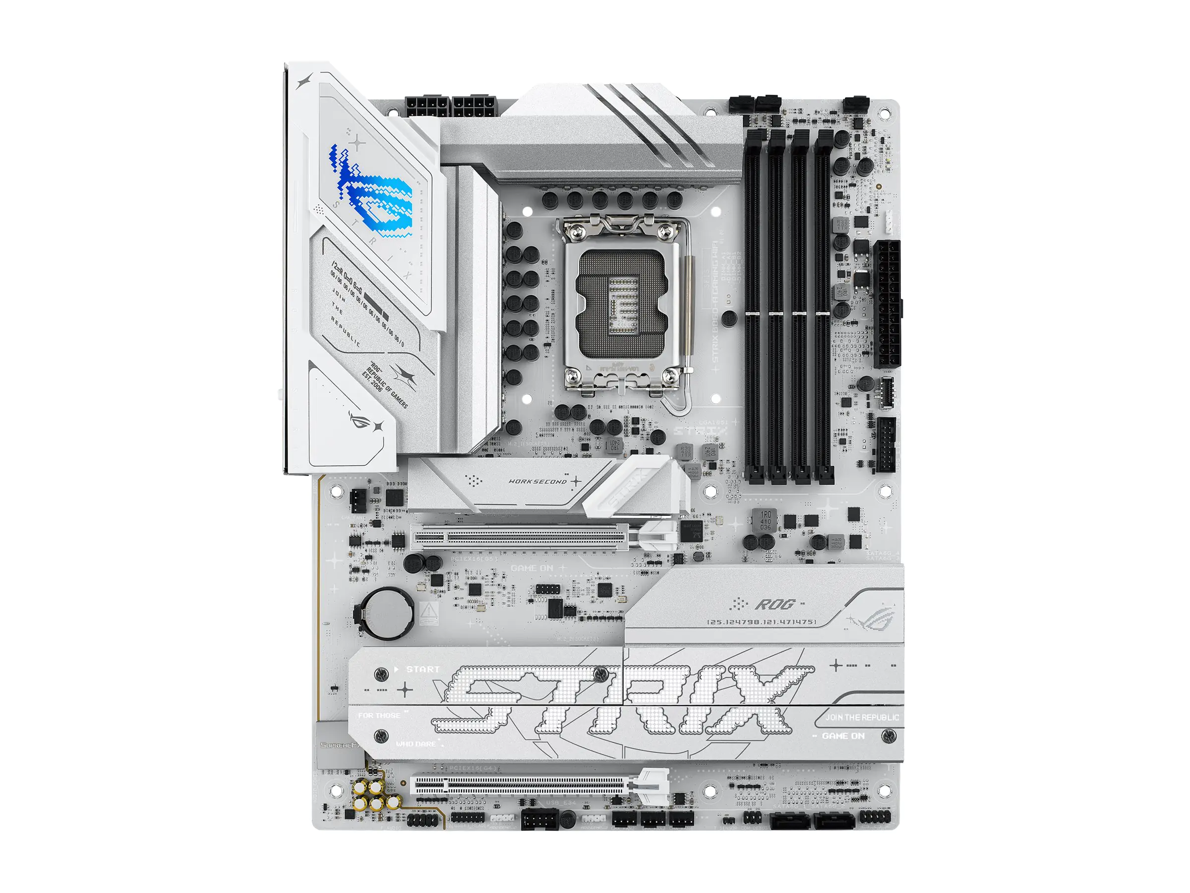 ASUS ROG STRIX B860-A GAMING WIFI - Motherboard - ATX - LGA1851-Sockel - B860 Chipsatz - USB4, USB 3.2 Gen 2, USB-C 3.2 Gen2, USB 3.2 Gen 1 - Wi-Fi 7, 2.5 Gigabit LAN, Bluetooth - Onboard-Grafik (CPU erforderlich) - HD Audio (8-Kanal)