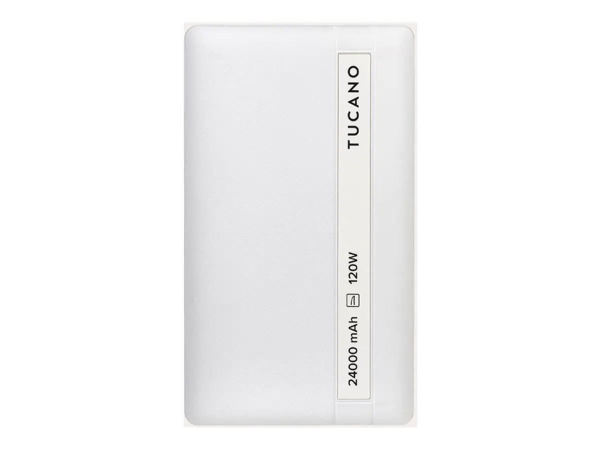 TUCANO Powerbank - für Laptop - 24000 mAh - 120 watt - 5 A - 3 Ausgabeanschlussstellen (USB, 2 x USB-C) MA-PBLA24120-W
