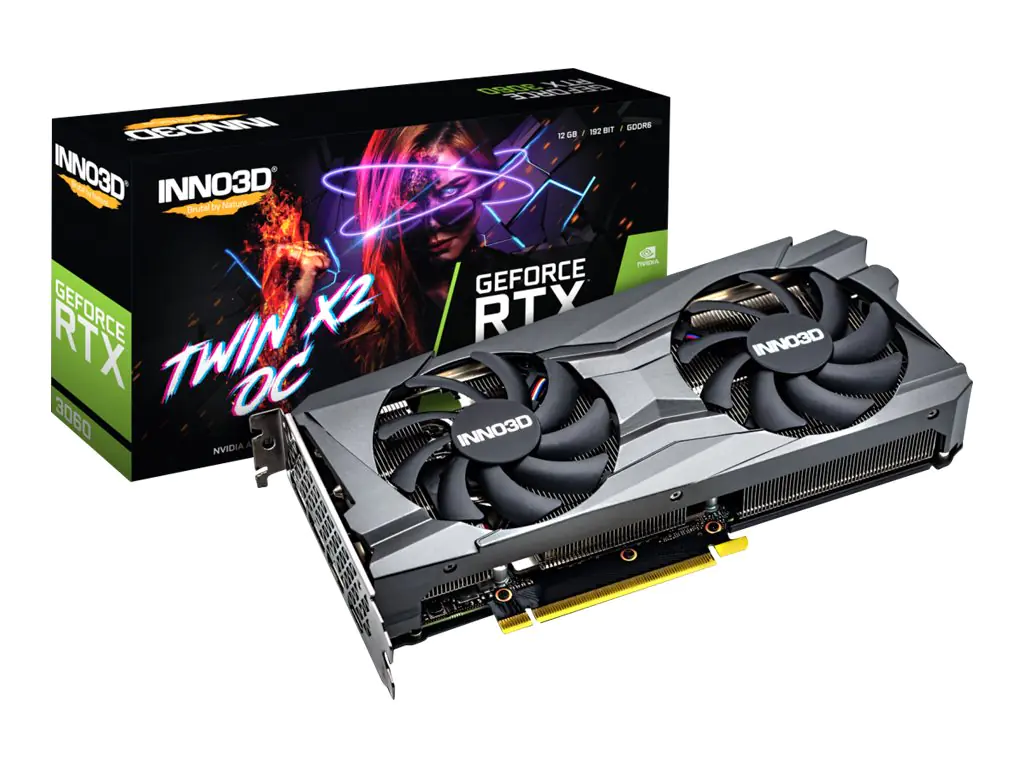 Inno3D GeForce RTX 3060 TWIN X2 OC - Grafikkarten - GF RTX 3060 - 12 GB GDDR6 - PCIe 4.0 x16 - 3 x DisplayPort, HDMI