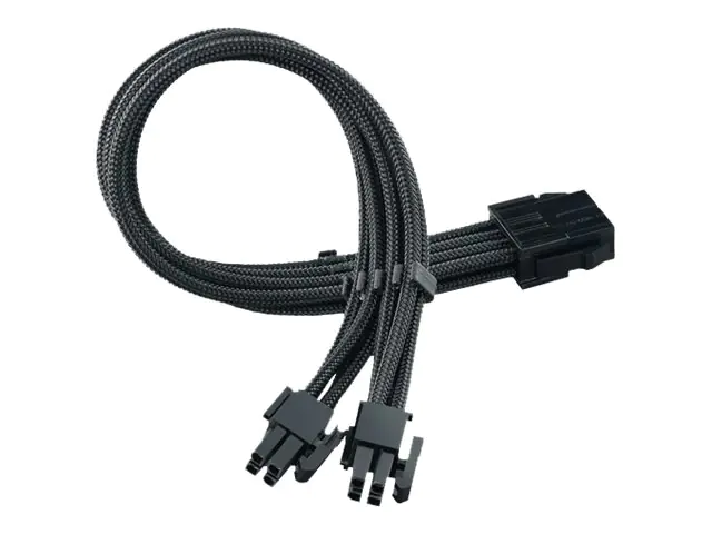 SilverStone PP07E - Spannungsversorgungs-Verlängerungskabel - 8-poliges EPS12V (4+4) (M) zu 8-poliges EPS12V (W) - 30 cm - Schwarz