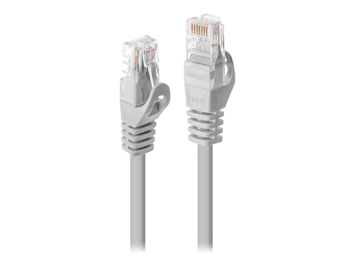 Lindy - Patch-Kabel - RJ-45 (M) bis RJ-45 (M) - 5 m - UTP - CAT 5e - geformt, ohne Haken, verseilt - Grau