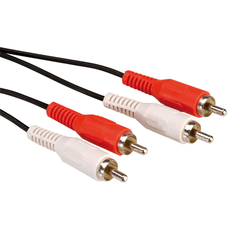 Roline - Audiokabel - RCA männlich zu RCA männlich - 5 m - abgeschirmt - Schwarz