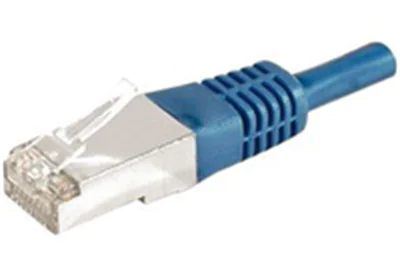Dexlan - Patch-Kabel - RJ-45 (M) zu RJ-45 (M) - 15 cm - Foiled Unshielded Twisted Pair (F/UTP) - CAT 6a - geformt - Blau Dexlan - Patch-Kabel - RJ-45 (M) zu RJ-45 (M) - 15 cm - Foiled Unshielded Twisted Pair (F/UTP) - CAT 6a - geformt - Blau