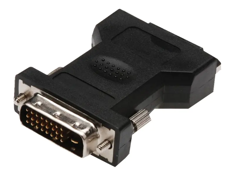 ASSMANN - DVI-Adapter - Dual Link - DVI-D (M) zu DVI-I (W) - geformt, Daumenschrauben - Schwarz