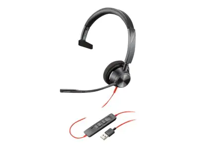 Poly Blackwire 3310 - Microsoft Teams - 3300 Series - Headset - On-Ear - kabelgebunden - USB - Zertifiziert für Microsoft Teams