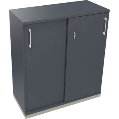 Schiebetürenschrank 3OH B1000xT442xH1133mm si/Lavagrau Schiebetürenschrank 3OH B1000xT442xH1133mm si/Lavagrau