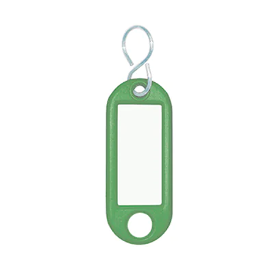 WEDO® Schlüsselanhänger 52 x 21 x 3 mm (B x H x T) S-Haken Kunststoff grün 100 St./Pack.
