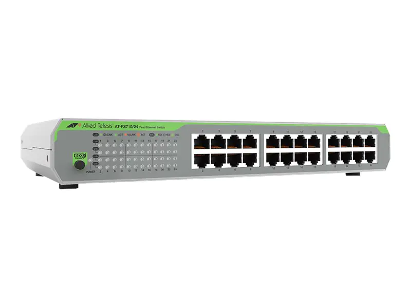 Allied Telesis CentreCOM AT-FS710/24 - Switch - unmanaged - 24 x 10/100 - Desktop, an Rack montierbar