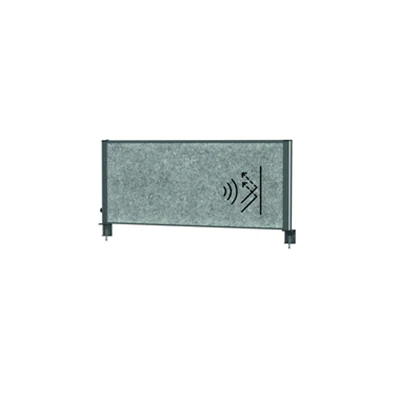 MAUL Tischtrennwand MAULconnecto Uplight 120 x 50 cm (B x H) schwer entflammbar dunkelgrau