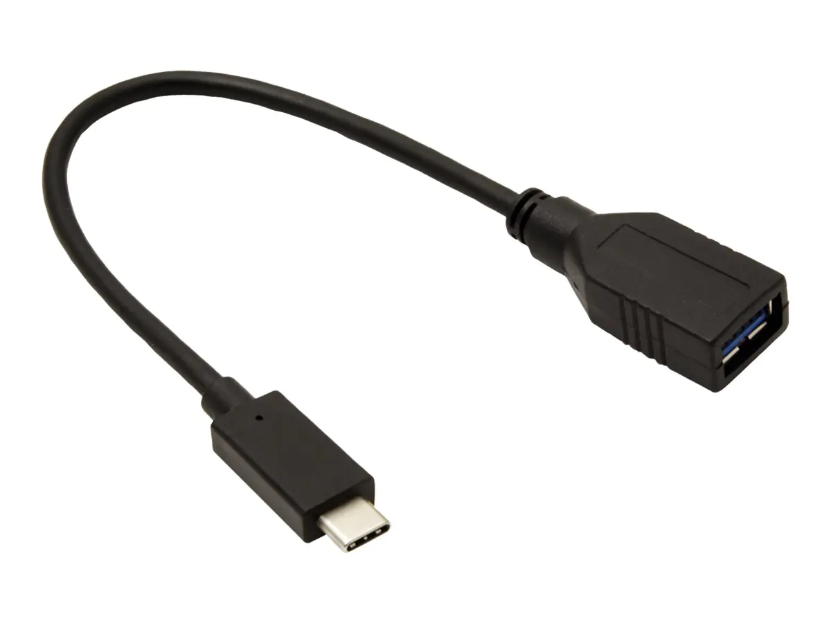 Roline - USB-Adapter - 24 pin USB-C (M) zu USB Typ A (W) - USB 3.1 OTG - 15 cm - Schwarz