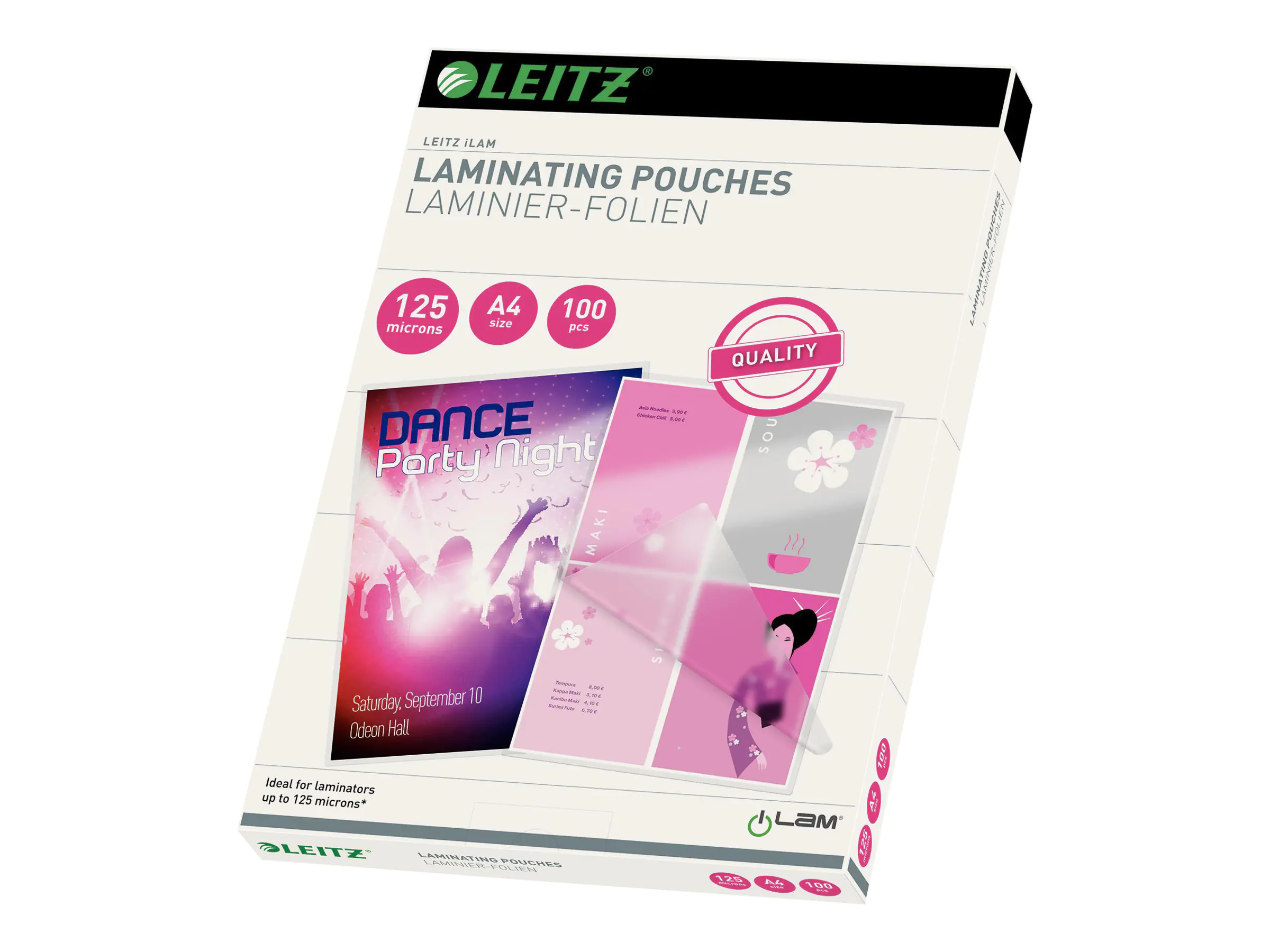 Leitz Laminierfolie 33808 DIN A4 125mic 100 St./Pack.