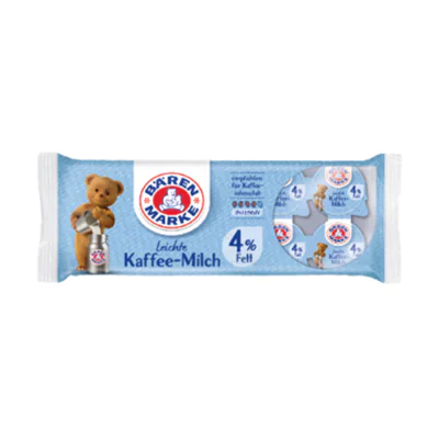 Bärenmarke Kondensmilch Die Leichte Portionsdose 4% 10 x 7,5 g/Pack.