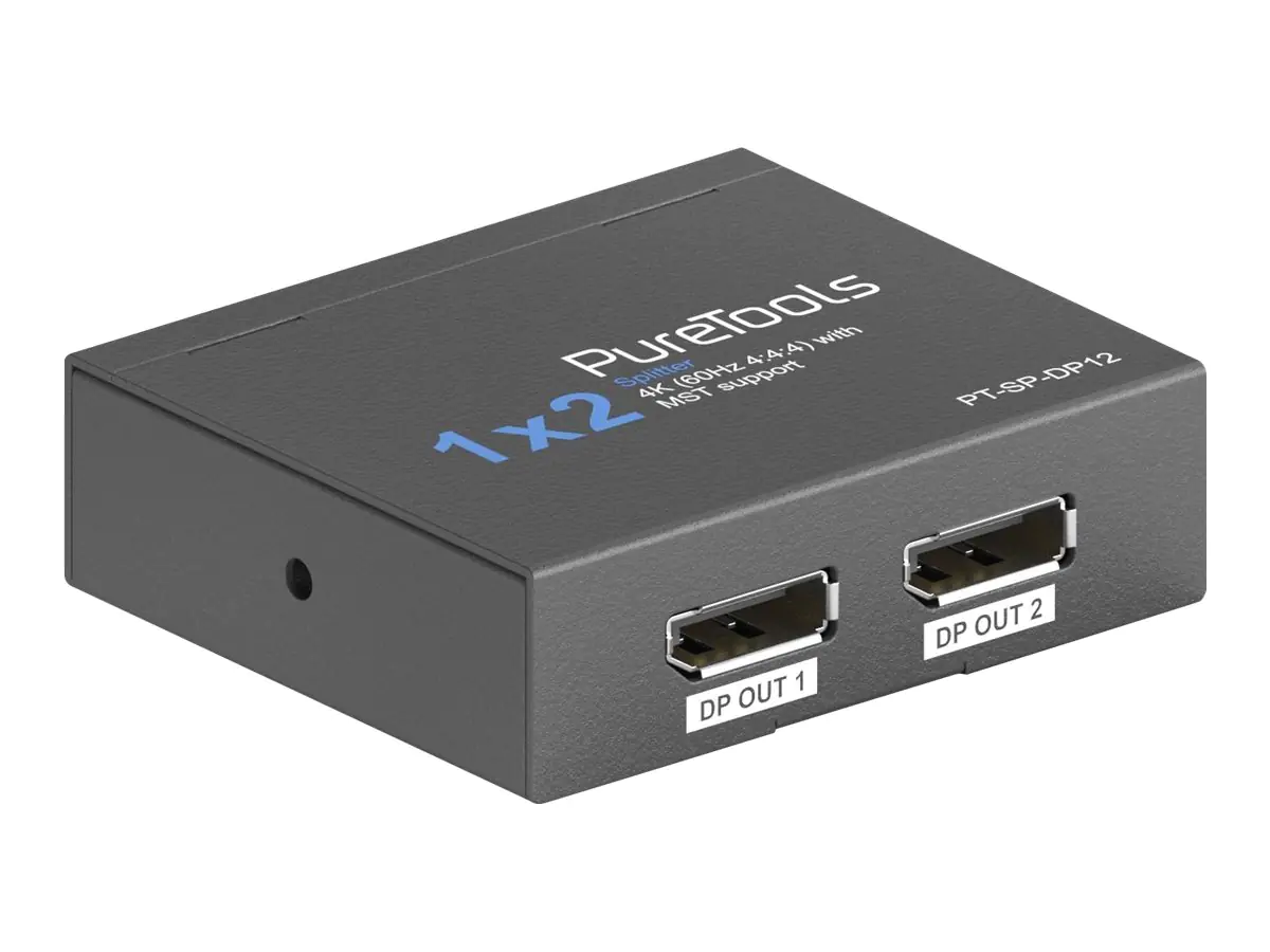 PureTools PT-SP-DP12 - Video-/Audio-Splitter - 2 x DisplayPort - Desktop PureTools PT-SP-DP12 - Video-/Audio-Splitter - 2 x DisplayPort - Desktop