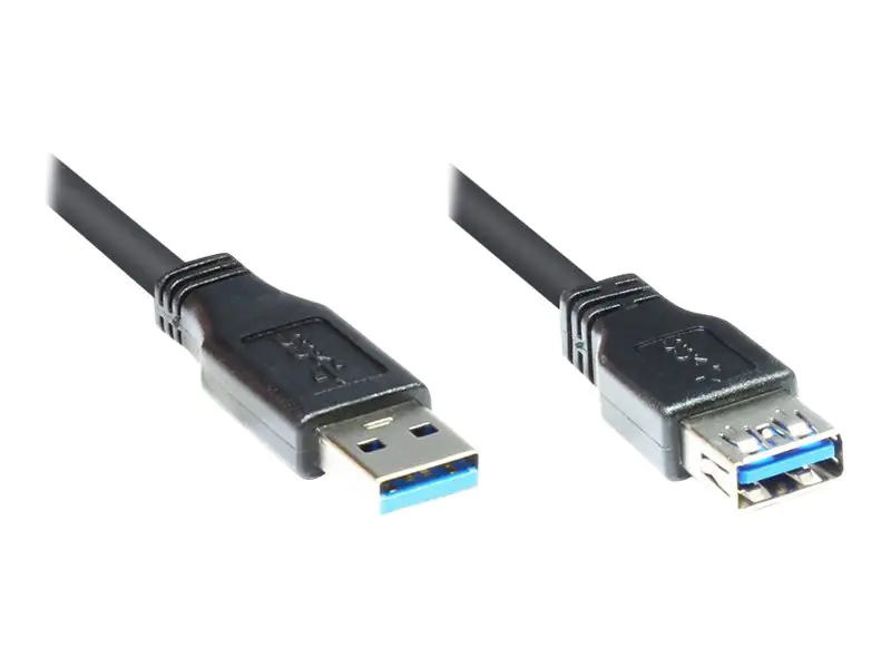 Good Connections - USB-Verlängerungskabel - USB Typ A (W) bis USB Typ A (M) - USB 3.0 - 1.8 m - Schwarz