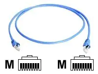 Telegärtner DataVoice Office - Patch-Kabel - RJ-45 (M) zu RJ-45 (M) - 20 m - 5.8 mm - S/FTP - CAT 6a - geschirmt, halogenfrei, ohne Haken, verseilt - Blau