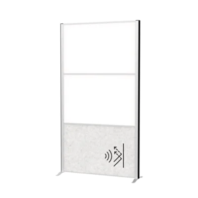 MAUL Stellwand MAULconnecto 100 x 182 cm (B x H) Zweibeinstativ Stahl, 100 % PES-Fasern weiß, hellgrau