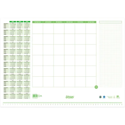 Ursus Schreibtischunterlage 52.5 x 37.5 cm weiss/gruen 036447000