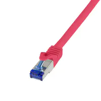 LogiLink Professional Ultraflex - Patch-Kabel - RJ-45 (M) zu RJ-45 (M) - 5 m - 6 mm - S/FTP - CAT 7 (Kabel) / CAT 6a (Anschlüsse) - halogenfrei, geformt, ohne Haken - Rot, RAL 3018