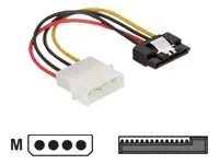 Delock - Netzteil - SATA-Stromstecker (M) zu interne Stromversorgung, 4-polig (M) - 12 cm