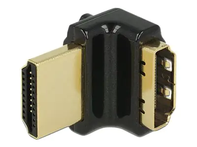 DeLOCK - HDMI-Adapter - HDMI (W) bis HDMI (M) - Schwarz - 90° Stecker, 4K Unterstützung