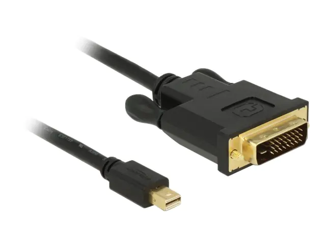 DeLOCK - Videokabel - Single Link - Mini DisplayPort (M) bis DVI-D (M) - DisplayPort 1.1 - 3 m - passiv, Daumenschrauben - Schwarz