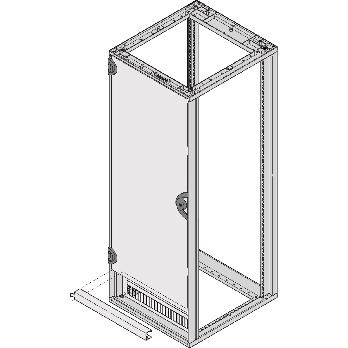 SCHROFF DOOR HINGE BRACKET 60MM 7021