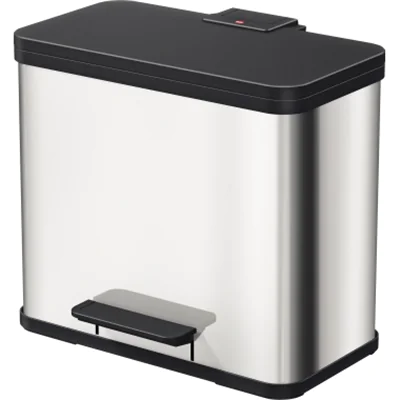 Hailo Tretabfalleimer Öko trio Plus L 47 x 43 x 34 cm (B x H x T) 3 x 9l Edelstahl edelstahl