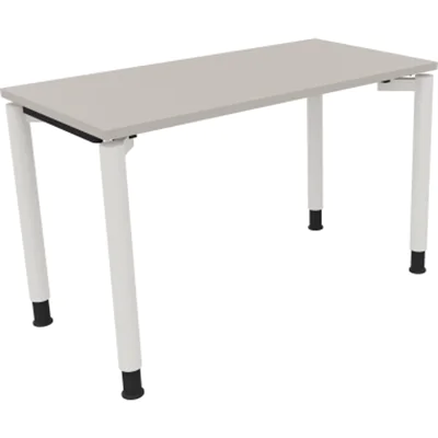 Schreibtisch Vierfuß Rundrohr B1200xT600xH680-820 ws/Lichtgrau Schreibtisch Vierfuß Rundrohr B1200xT600xH680-820 ws/Lichtgrau