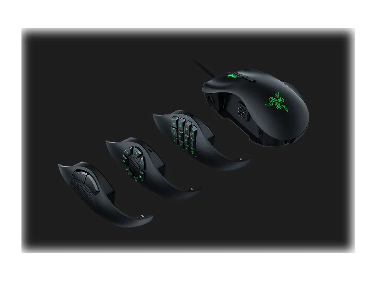 Razer Naga Trinity - Maus - Für Rechtshänder - Laser - 17 Tasten - kabelgebunden - USB