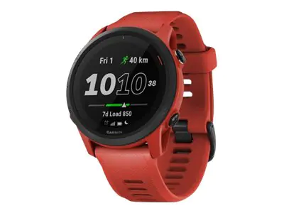 Garmin Forerunner 745 - Magma Red - Sportuhr mit Band - Silikon - Magma Red - Handgelenkgröße: 126-216 mm - Anzeige 3.04 cm (1.2") - Bluetooth, Wi-Fi, NFC, ANT+ - 47 g