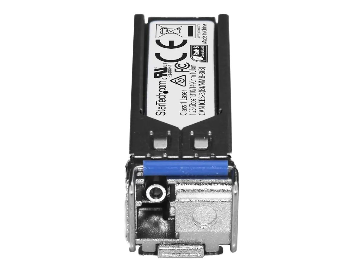 StarTech.com SFPGE10KT4R3 Transceiver Modul (SFP Module, 1000Base-BX10-D Juniper kompatibel, Glasfaser, LC Single Mode mit DDM)