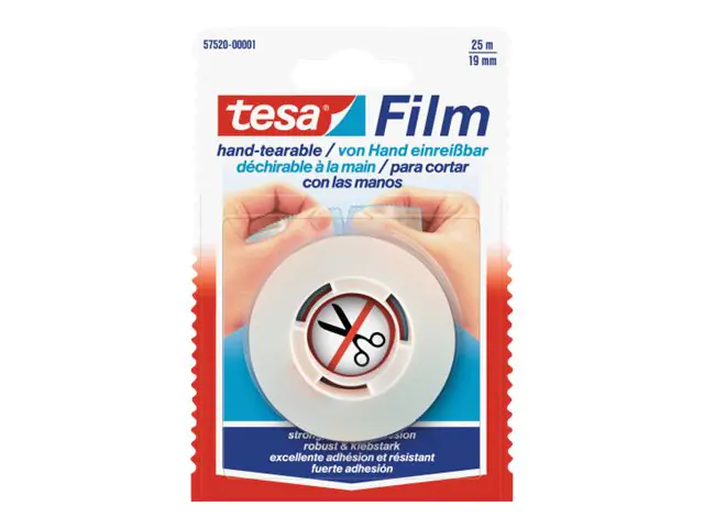 Tesa Tesafilm - Büro-Klebeband - 19 mm x 25 m - Polypropylenfolie 57520-00000-03