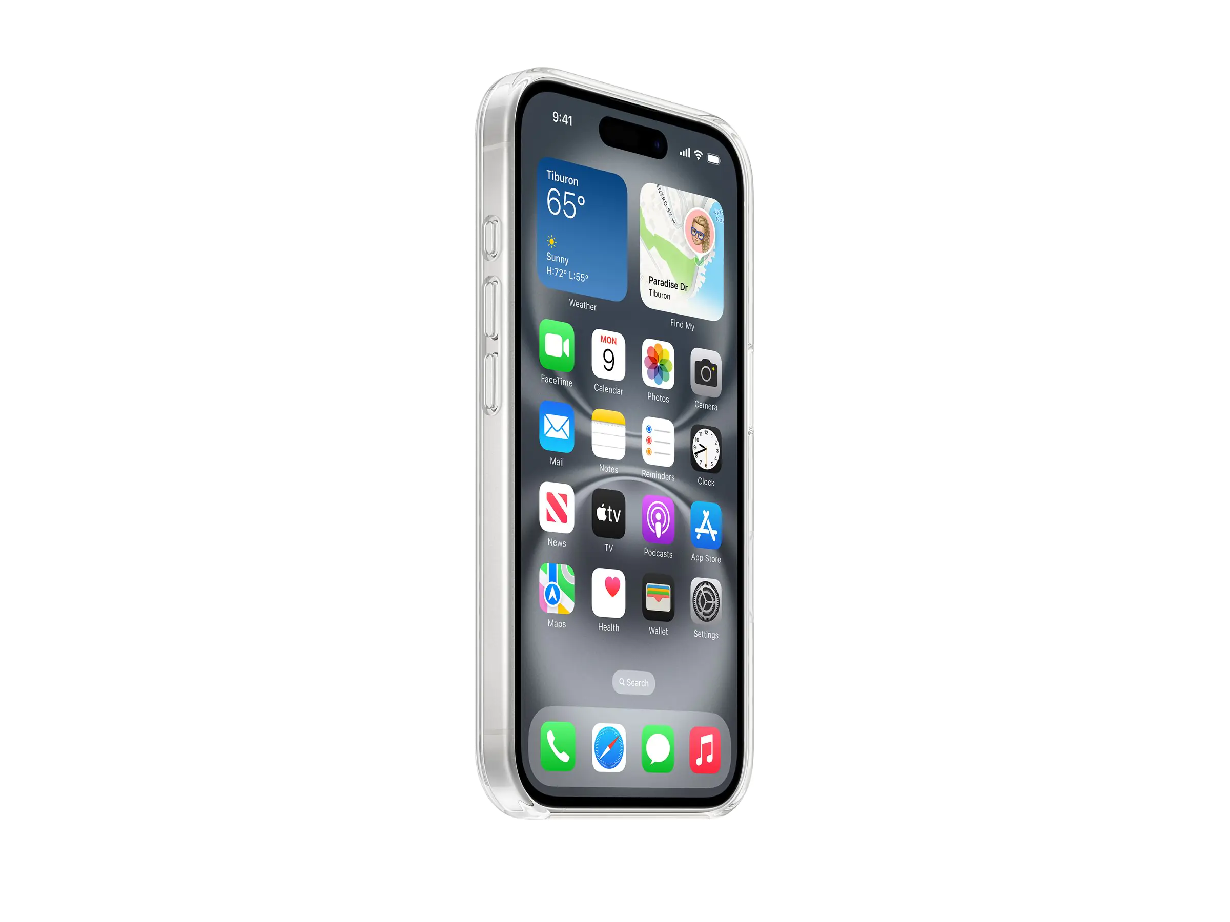 Apple - Hintere Abdeckung für Mobiltelefon - kompatibel mit MagSafe - Polycarbonat - klar - für iPhone 16