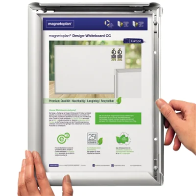 Deflecto® Bilderwechselrahmen 87,1 x 121,8 x 12 cm (B x H x T) DIN A0 Aluminium, eloxiert alu