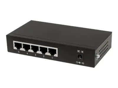 Intellinet 5-Port Gigabit Ethernet PoE+ Switch, 4 x PSE Ports, IEEE 802.3at/af Power over Ethernet (PoE+/PoE) Compliant, 60 W, Desktop - Switch - 4 x 10/100/1000 (PoE+) + 1 x 10/100/1000 - Desktop - PoE+ (60 W)