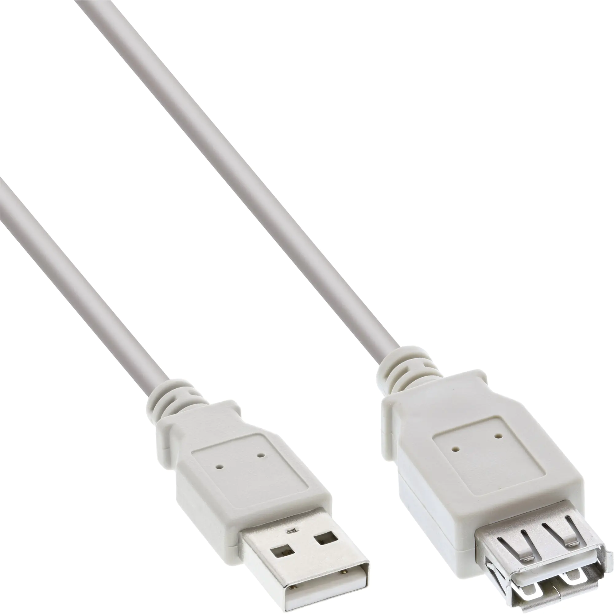 InLine - USB-Verlängerungskabel - USB (M) zu USB (W) - 5 m - beige