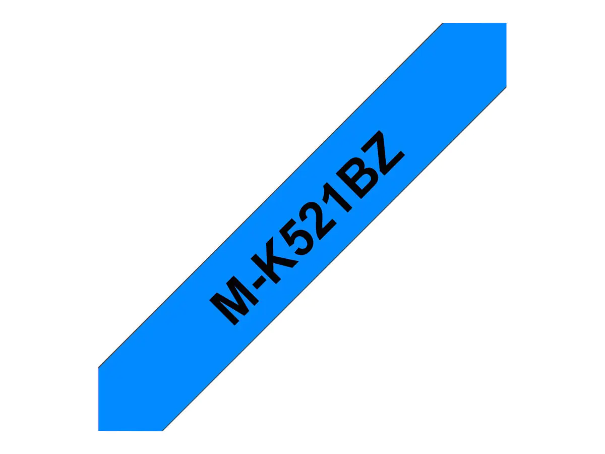 Brother MK521 - Schwarz auf Blau - Rolle (0,9 cm x 8 m) 1 Stck. Druckerband - für P-Touch PT-55, PT-65, PT-70, PT-75, PT-80, PT-90, PT-BB4, PT-M95
