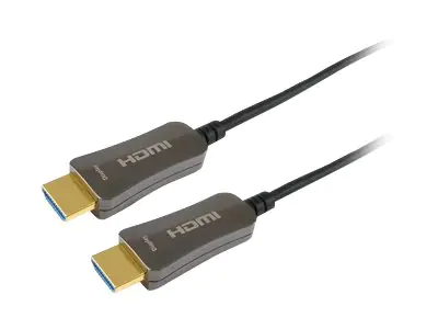 Equip Life - Highspeed - HDMI-Kabel mit Ethernet - HDMI männlich zu HDMI männlich - 30 m - 4K Unterstützung, Active Optical Cable (AOC)