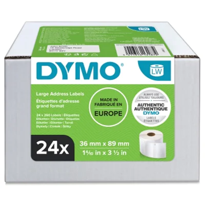 Dymo Adressetikett S0722390 permanent 24x260 St./Pack. Dymo Adressetikett S0722390 permanent 24x260 St./Pack.