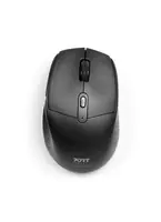 PORT Connect Professional - Maus - 5 Tasten - kabelgebunden - 2.4 GHz, Bluetooth - USB / USB-C Wireless-Empfänger