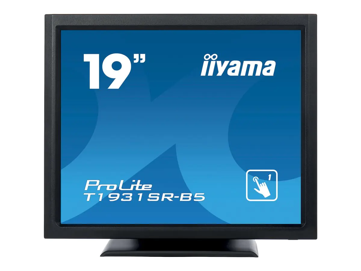 Iiyama ProLite T1931SAW-B5 - LED-Monitor - 48.3 cm (19") - Touchscreen - 1280 x 1024 - TN - 250 cd/m² - 1000:1 - 5 ms - HDMI, VGA, DisplayPort - Lautsprecher - mattschwarz