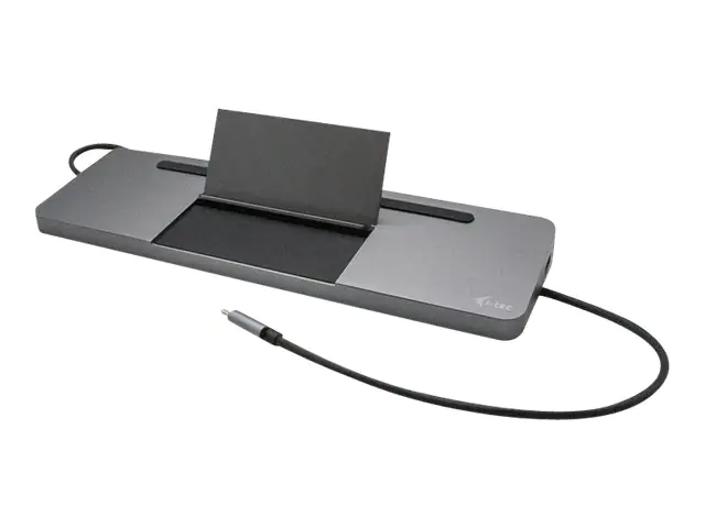 i-Tec USB-C Metal Ergonomic 4K 3x Display Docking Station + Power Delivery - Dockingstation - USB-C / Thunderbolt 3 - VGA, HDMI, DP - 1GbE i-Tec USB-C Metal Ergonomic 4K 3x Display Docking Station + Power Delivery - Dockingstation - USB-C / Thunderbolt 3 - VGA, HDMI, DP - 1GbE