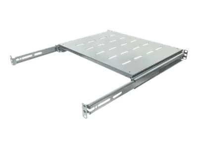 Intellinet 19" Ausziehbarer Fachboden, 1 HE, geeignet für Schränke mit 800 bis 1000 mm Tiefe, Ablagefläche 550 mm Tiefe, grau - Rack - Regal - Grau, RAL 7035 - 1U - 48.3 cm (19")
