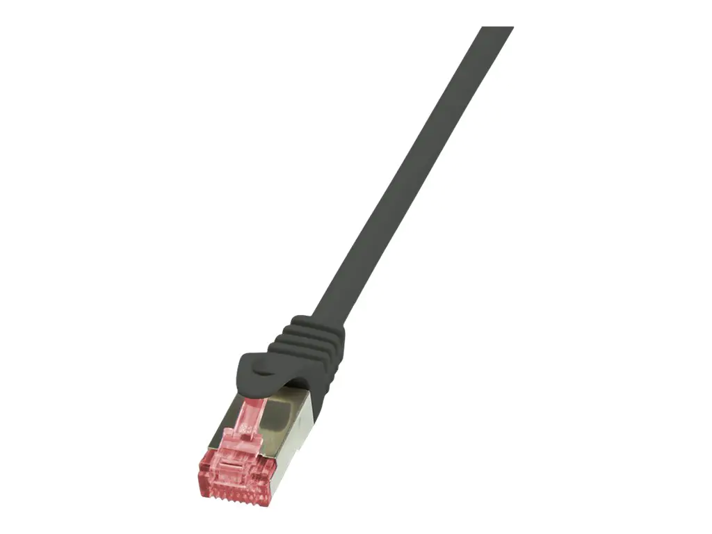 LogiLink PrimeLine - Patch-Kabel - RJ-45 (M) zu RJ-45 (M) - 50 cm - SFTP, PiMF - CAT 6 - halogenfrei, geformt, ohne Haken - Schwarz
