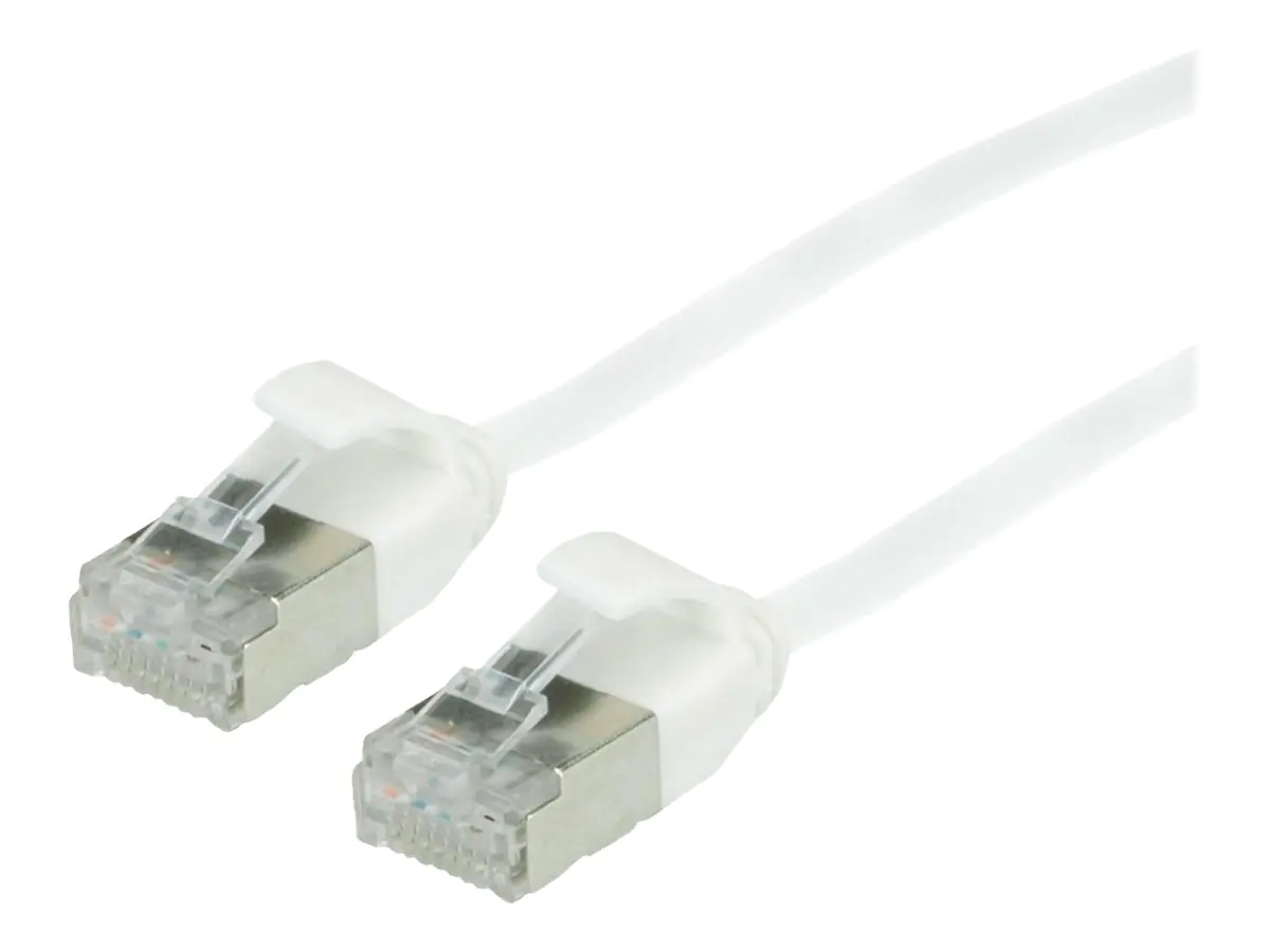 Roline Green - Patch-Kabel - RJ-45 (M) zu RJ-45 (M) - 1.5 m - 3.6 mm - U/FTP - CAT 6a - halogenfrei, geformt, ohne Haken, verseilt - weiß, RAL 9003