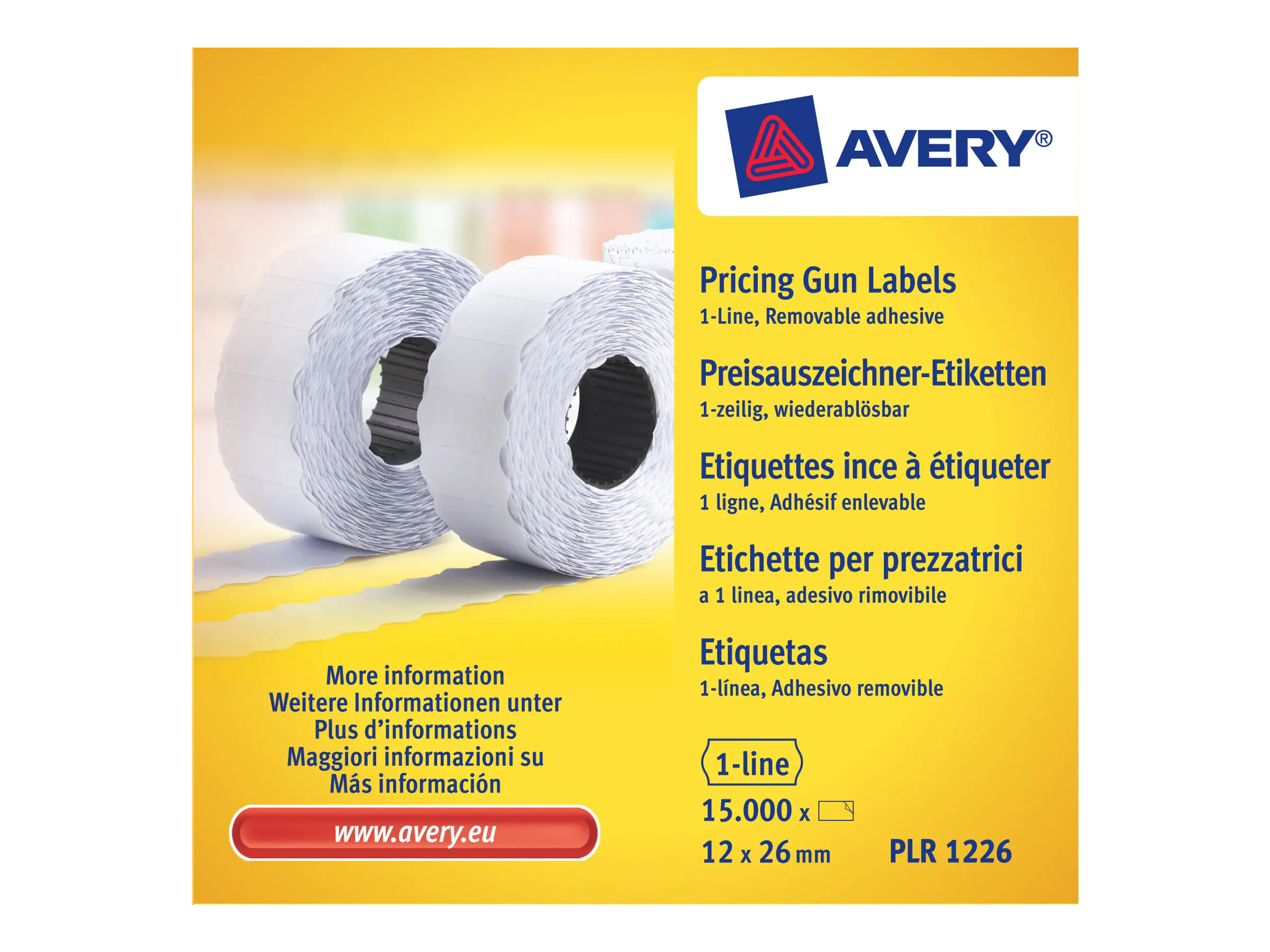 Avery Zweckform Endlosetikett PLR1226 12x26mm 15.000 St./Pack.