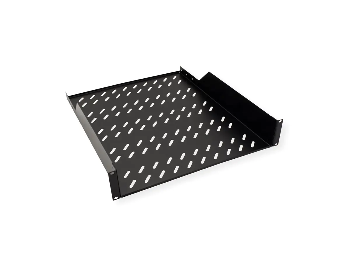 ROLINE 19 Zoll Fachboden 2 HE 550 T 25kg Tragkraft schwarz